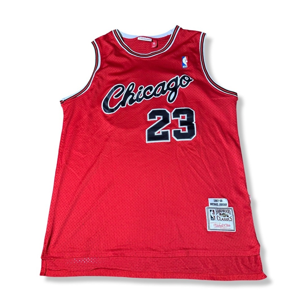 Mitchell & Ness Basketball Jersey Mens XL Red Excellent Michael Jordan 23 Bulls